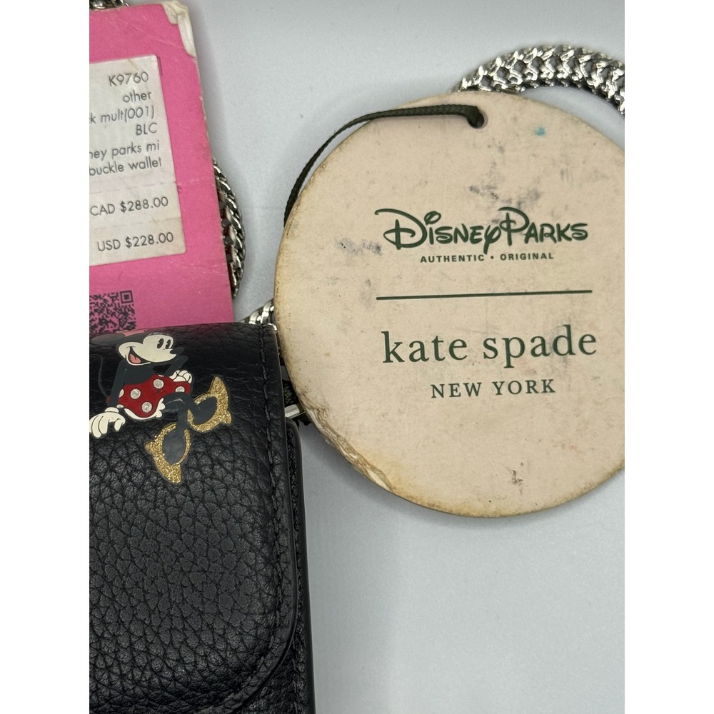 Disney Parks Kate Spade Mickey Mouse Buckle‎ Wallet Crossbody Bag - Picture 6 of 9